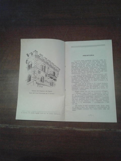 Depliant/opuscolo.storia di reggio. guida turistica vintage