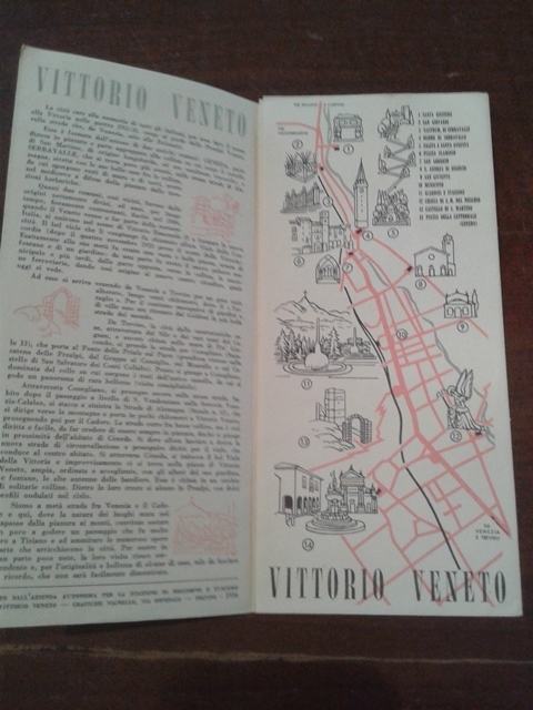 Depliant/opuscolo.vittorio veneto.guida turistica vintage