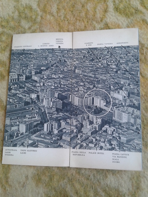 Depliant/opuscolo.palace hotel milano. guida turistica vintage