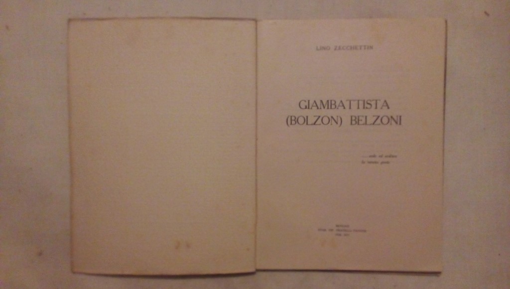 Giambattista Bolzon Belzoni - Lino Zecchettin - Fratelli Pavone 1936