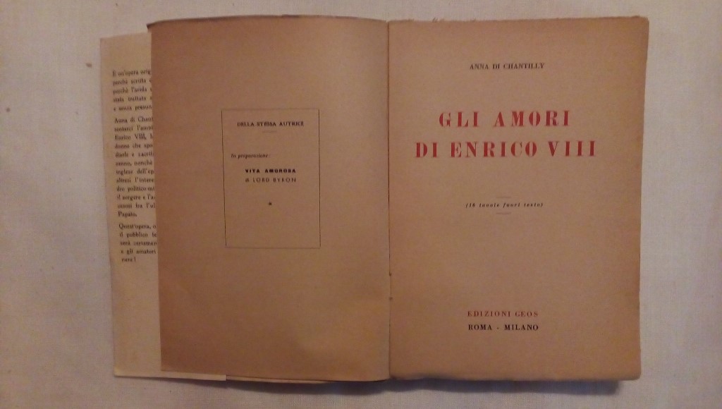 Gli amori di Enrico VIII - Anna di Chantilly 