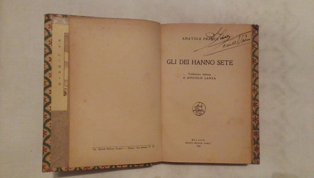 Gli dei hanno sete - Anatole France Angiolo Lanza