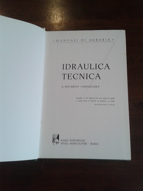 Idraulica tecnica - E. Cancellara Reda 1971