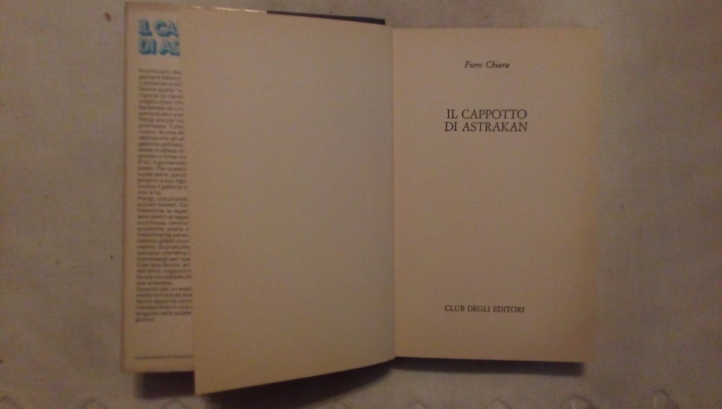 Il cappotto di astrakan - Piero Chiara - Club degli editori