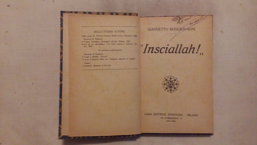 Insciallah! - Giannetto Bongiovanni - Sonzogno 
