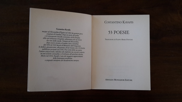 Kavafis 53 poesie - Mondadori