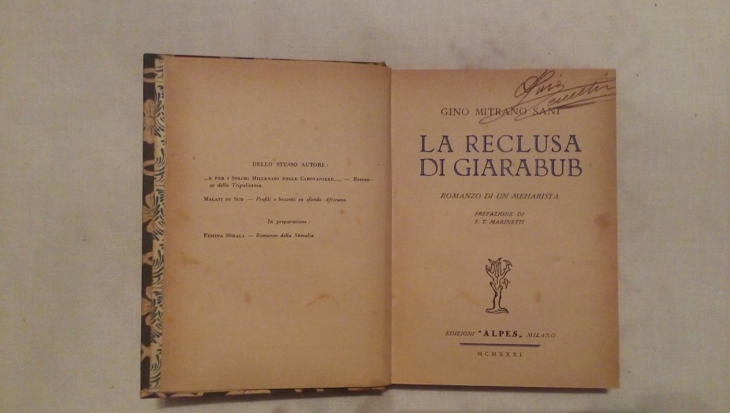 La reclusa di Giarabub - Gino Mitrano Sani