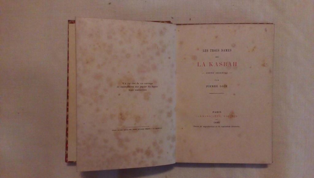 Les trois dames de la kasbah - Pierre Loti 1884