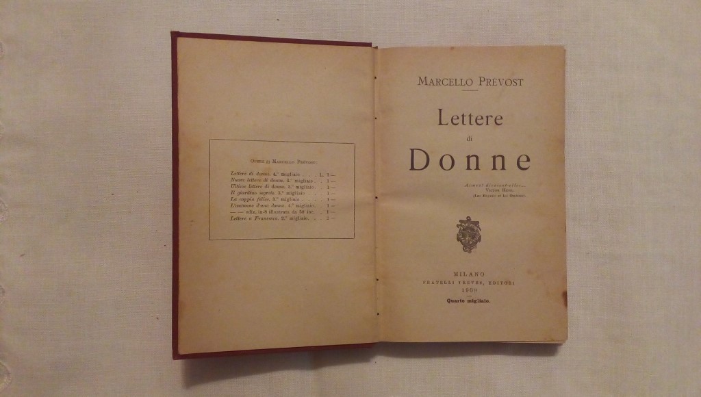 Lettere di donne - Marcello Prevost 1909