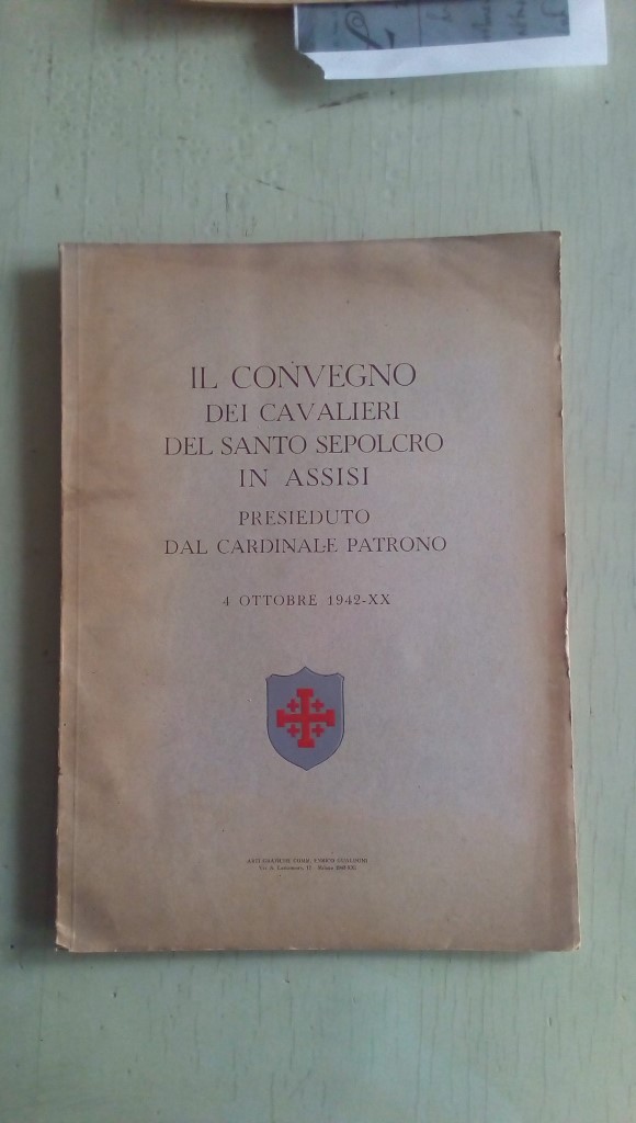 Libretto/ il convegno dei cavalieri del santo sepolcro in assisi 1942