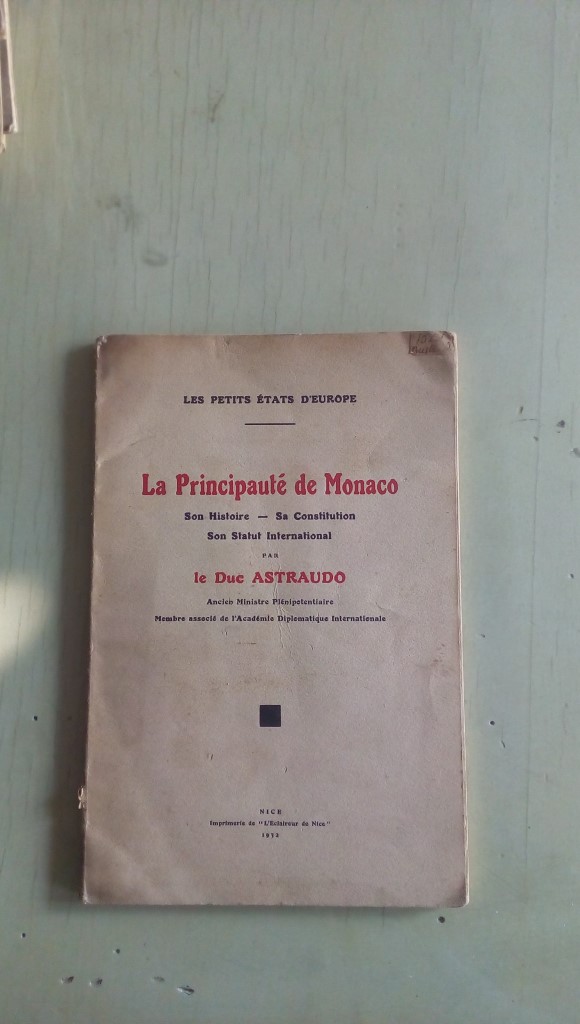 Libretto/ Opuscolo La Principautè de Monaco  1932