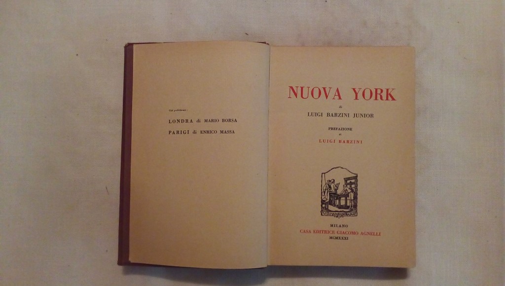 Nuova York - Luigi Barzini Junior 1931