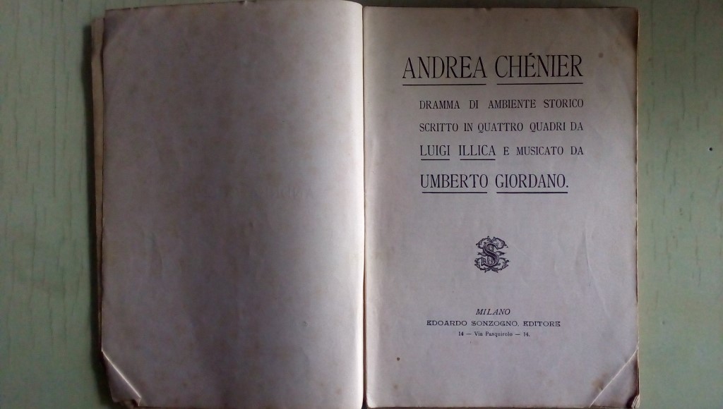 Opera/ ANDREA CHèNIER