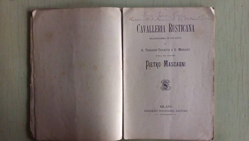 Opera/ Cavalleria Rusticana 