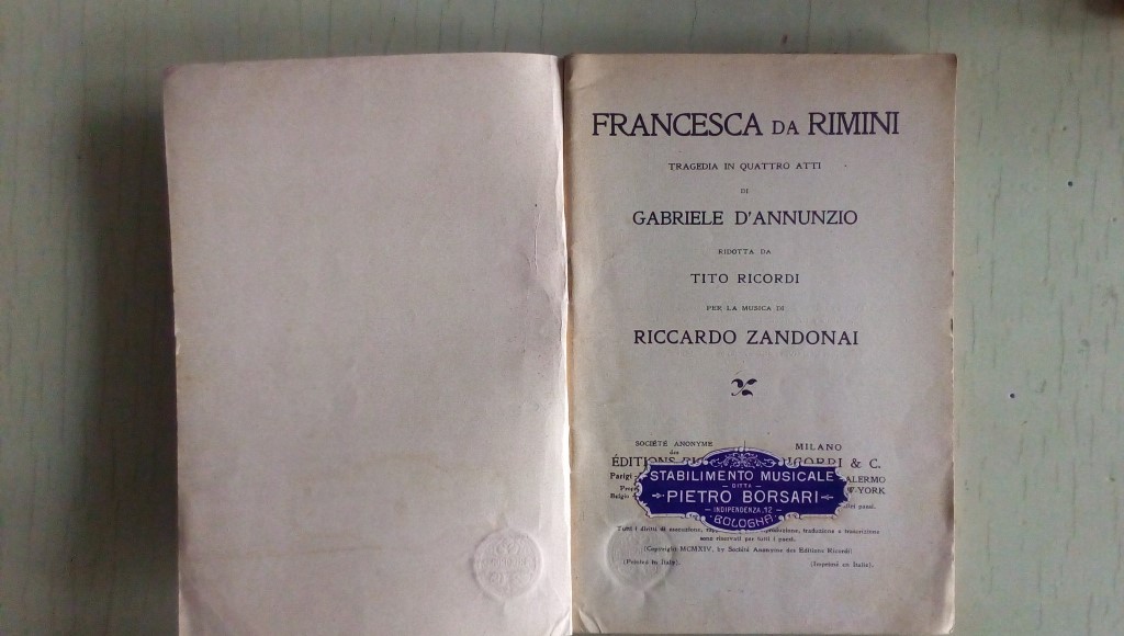 Opera/ FRANCESCA DA RIMINI 