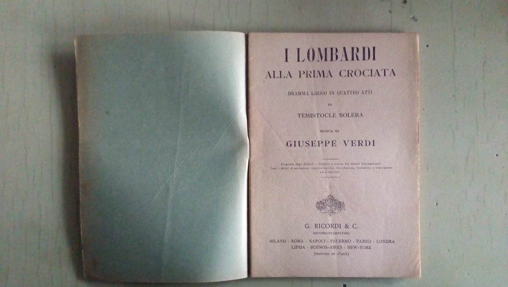 Opera/ i lombardi   g. verdi 