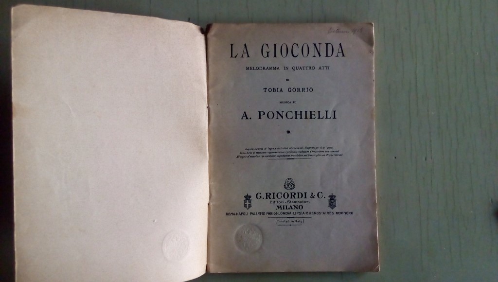 Opera/ LA GIOCONDA 