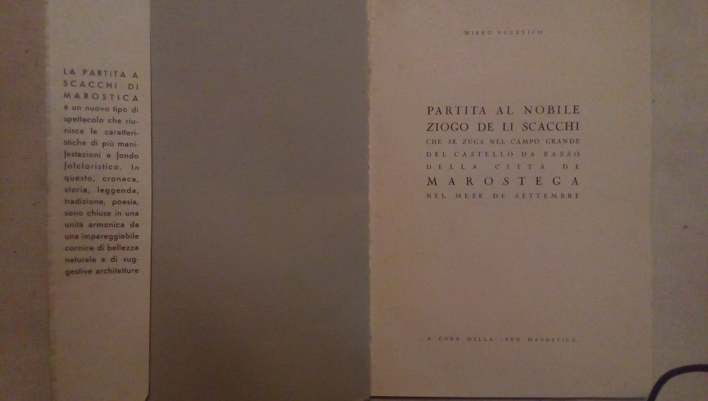 Partita a scacchi - Mirko Vucetich - Pro Marostica
