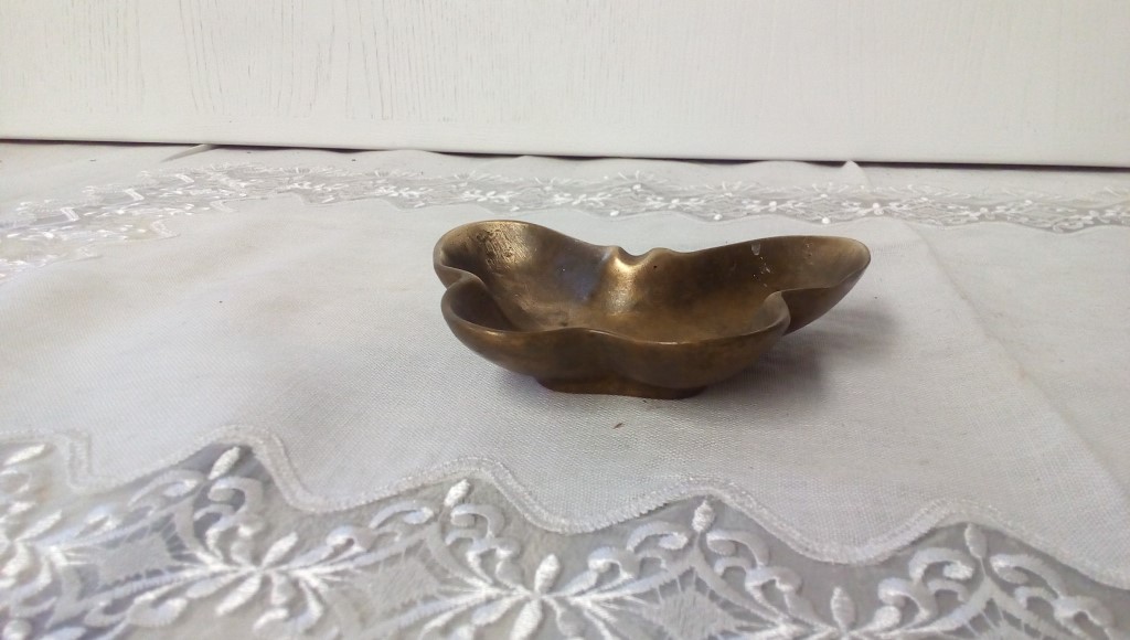 Posacenere in ottone 13,5x11x2,8h