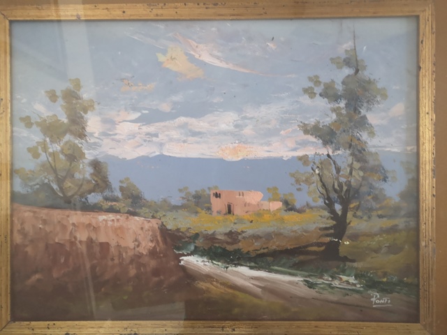 Quadro con cornice. Pittore Antonio Ponticelli Napoli Firmato