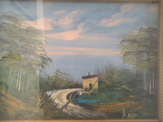 Quadro con cornice. Pittore Baldi Firmato