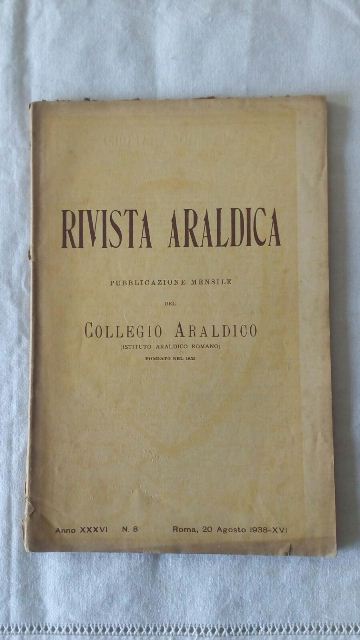 Rivista del collegio araldico. (rivista araldica) vintage agosto 1938