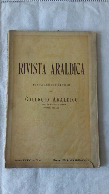 Rivista del collegio araldico. (rivista araldica) vintage aprile 1938