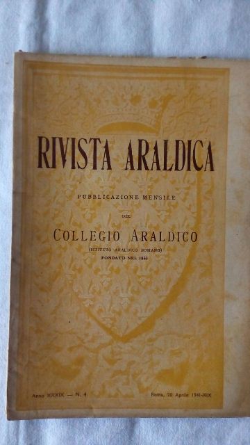 Rivista del collegio araldico. (rivista araldica) vintage aprile 1941