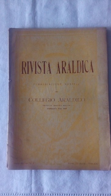 Rivista del collegio araldico. (rivista araldica) vintage aprile 1943