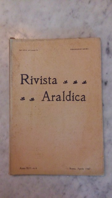 Rivista del collegio araldico. (rivista araldica) vintage aprile 1947