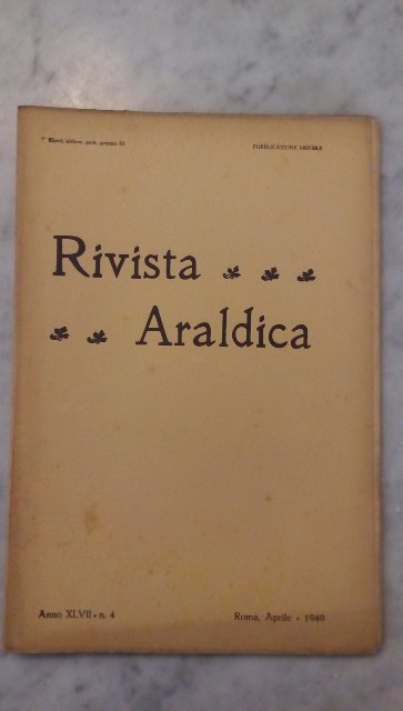 Rivista del collegio araldico. (rivista araldica) vintage aprile 1949