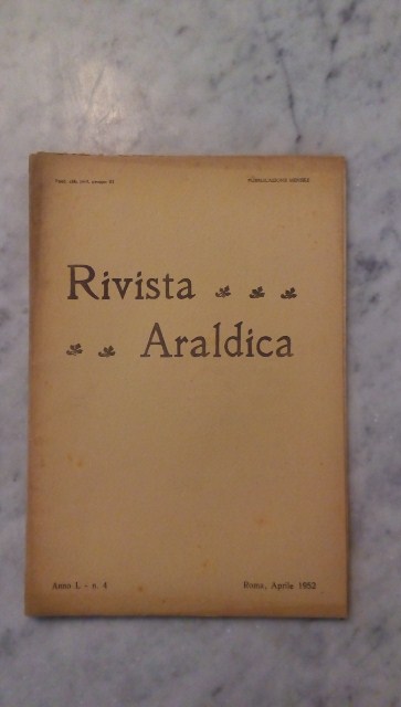 Rivista del collegio araldico. (rivista araldica) vintage aprile 1952