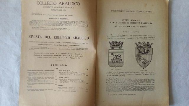 Rivista del collegio araldico. (rivista araldica) vintage dicembre 1941