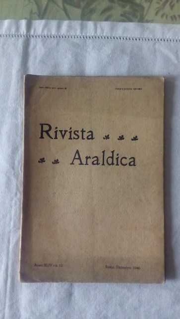 Rivista del collegio araldico. (rivista araldica) vintage dicembre 1946