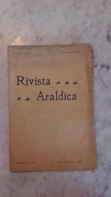 Rivista del collegio araldico. (rivista araldica) vintage dicembre 1947