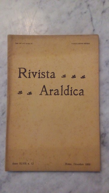 Rivista del collegio araldico. (rivista araldica) vintage dicembre 1950 