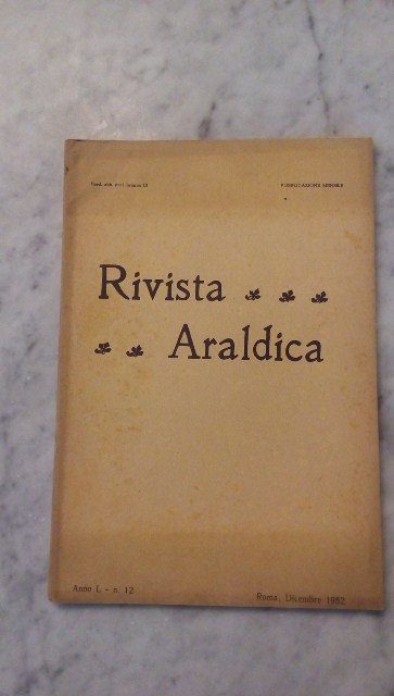 Rivista del collegio araldico. (rivista araldica) vintage dicembre 1952