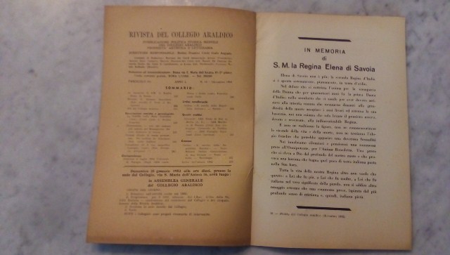 Rivista del collegio araldico. (rivista araldica) vintage dicembre 1952