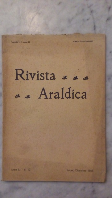 Rivista del collegio araldico. (rivista araldica) vintage dicembre 1953
