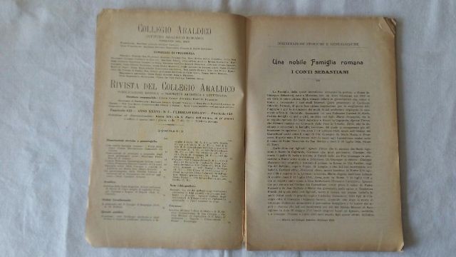 Rivista del collegio araldico. (rivista araldica) vintage febbraio 1938