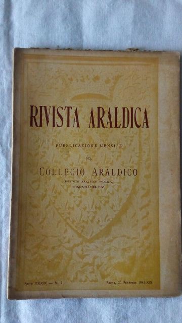 Rivista del collegio araldico. (rivista araldica) vintage febbraio 1941