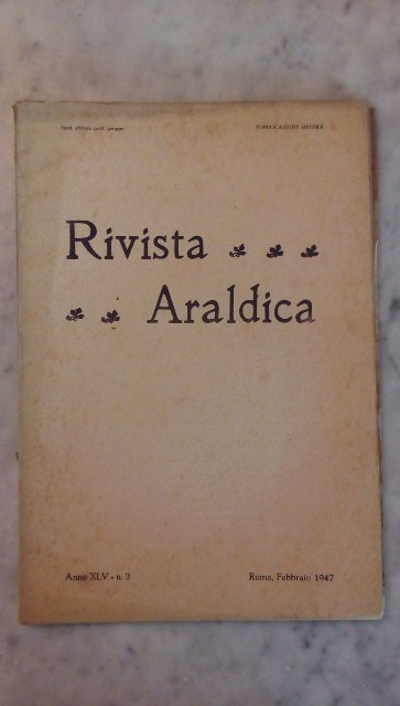 Rivista del collegio araldico. (rivista araldica) vintage febbraio 1947