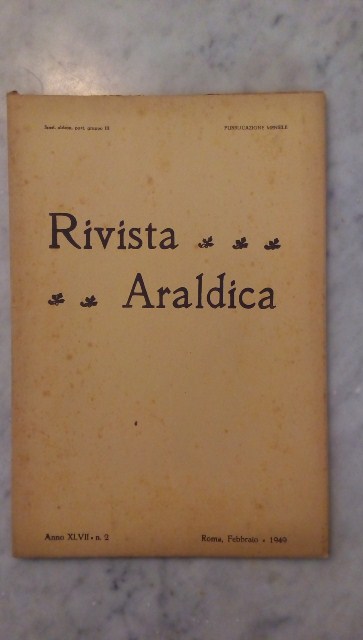 Rivista del collegio araldico. (rivista araldica) vintage febbraio 1949