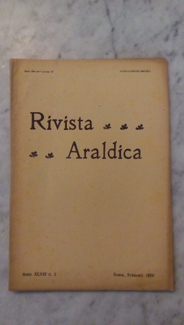 Rivista del collegio araldico. (rivista araldica) vintage febbraio 1950