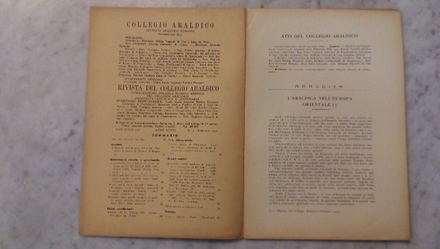 Rivista del collegio araldico. (rivista araldica) vintage febbraio 1950