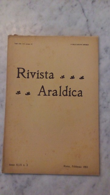 Rivista del collegio araldico. (rivista araldica) vintage febbraio 1951