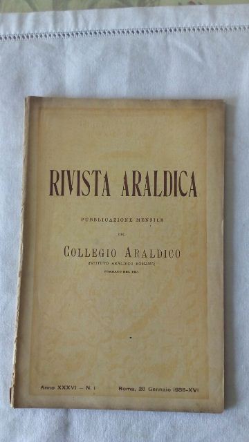 Rivista del collegio araldico. (rivista araldica) vintage gennaio 1938