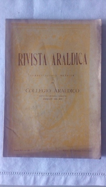 Rivista del collegio araldico. (rivista araldica) vintage gennaio 1943