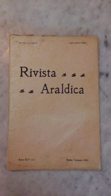 Rivista del collegio araldico. (rivista araldica) vintage gennaio 1947