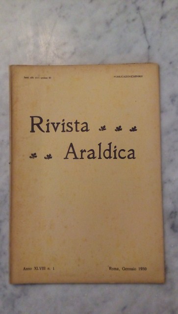 Rivista del collegio araldico. (rivista araldica) vintage gennaio 1950